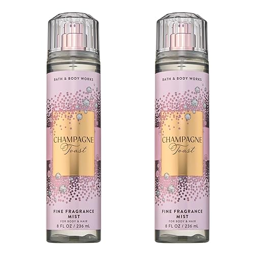 Bath and Body Works CHAMPAGNE TOAST - Bruma de fragancia fina – NUEVOS LOOKS 2022 – Paquete de 2 unidades (8.0 fl oz de tamaño completo)