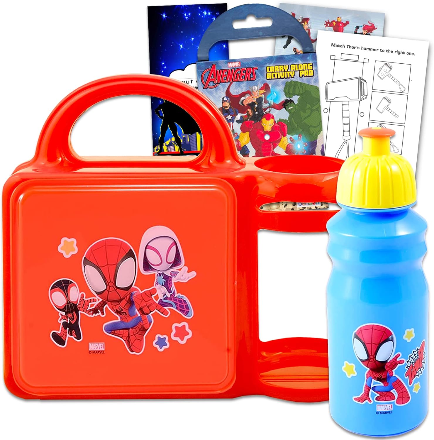 Marvel Shop Spiderman Lunch Box For Boys Kids Set