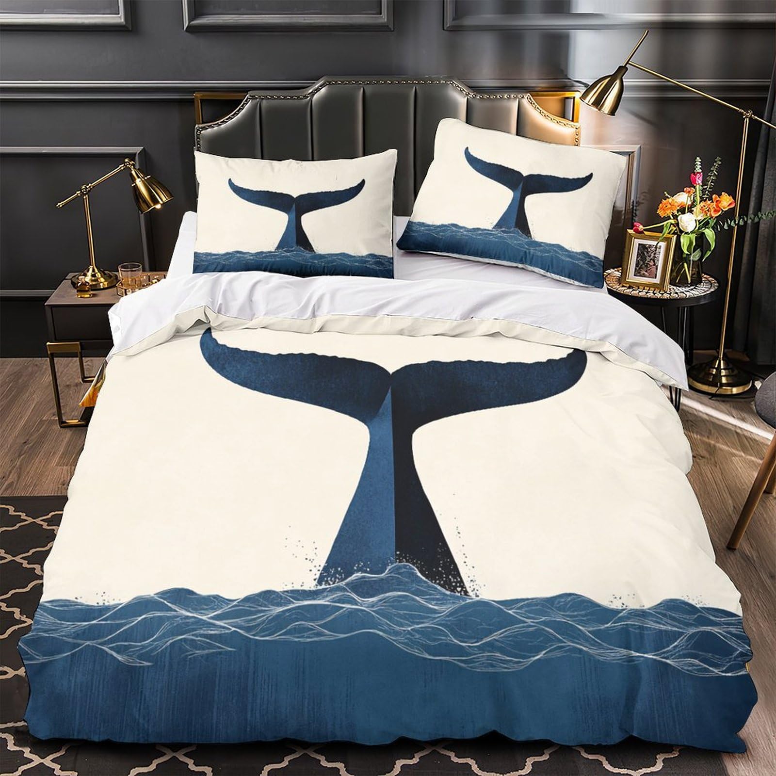 Housse de couette microfibre hypoallergénique parure lit imprimée Westie