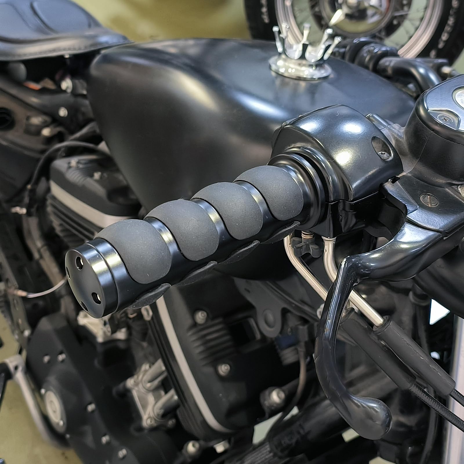 2,5 cm Lenkergriffe für Motorrad, 25 mm, Gasgriffe, Universal-Motorradlenker, Handgriffe, passend für Harley Touring Sportster Dyna Softail