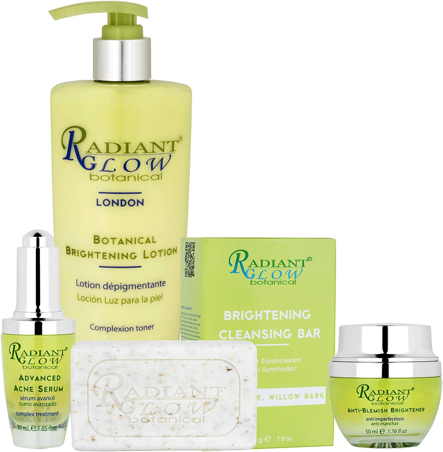 Radiant Glow Botanical Brightening Treatment Set 4Pcs