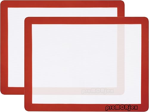 Miniatura 8 de proMCRjex Tapete de silicona antiadherente para horno, bandeja para hornear segura para alimentos, para hacer galletas y pan (tamaño grande, 16 x 24
