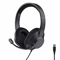 Trust Ayda Max USB Cuffie con Microfono ENC Cancellazione del Rumore, Auricolari con Filo 1,80 m, Mic Noise Cancelling, 85% Plastica Riciclata, Headphones Over-Ear Cablato per PC Laptop Mac, Nero