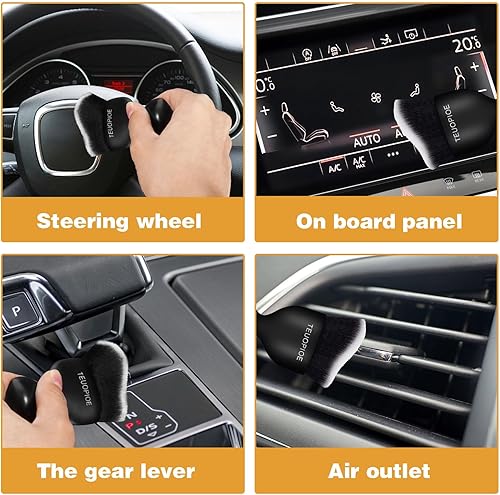Miniatura 6 de Cepillo de limpieza interior de coche, cepillo para el interior del automóvil, cepillo para detallar el polvo, herramienta de limpieza interior del