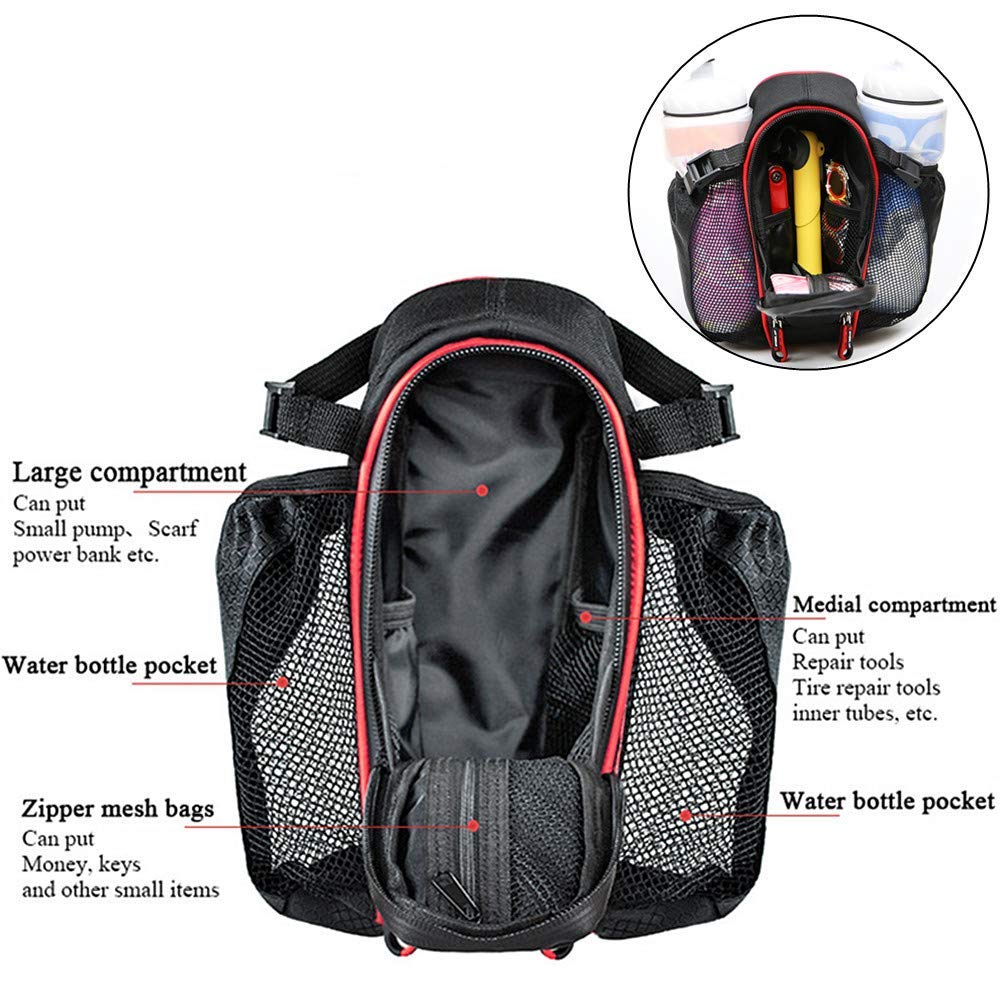 Bolsa de Bicicleta Bolsa de sillín para hervidor de Agua Montar en Bicicleta de montaña Suministros de Ciclismo Bolsas de Almacenamiento de Bicicletas para Bicicletas de Carretera