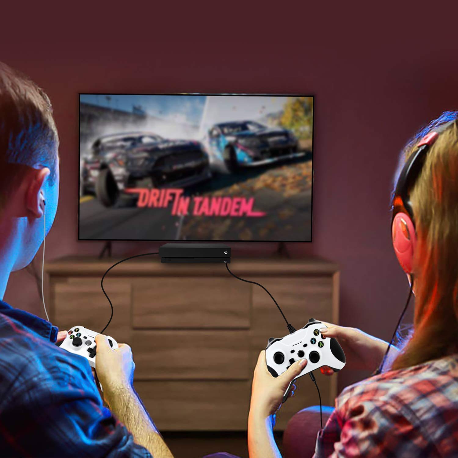 TechKen Wired Controller for Xbox One, Xbox Controller with Dual Vibration USB and 3.5mm Headphone Jack Compatible with Xbox One S/X/PC Windows