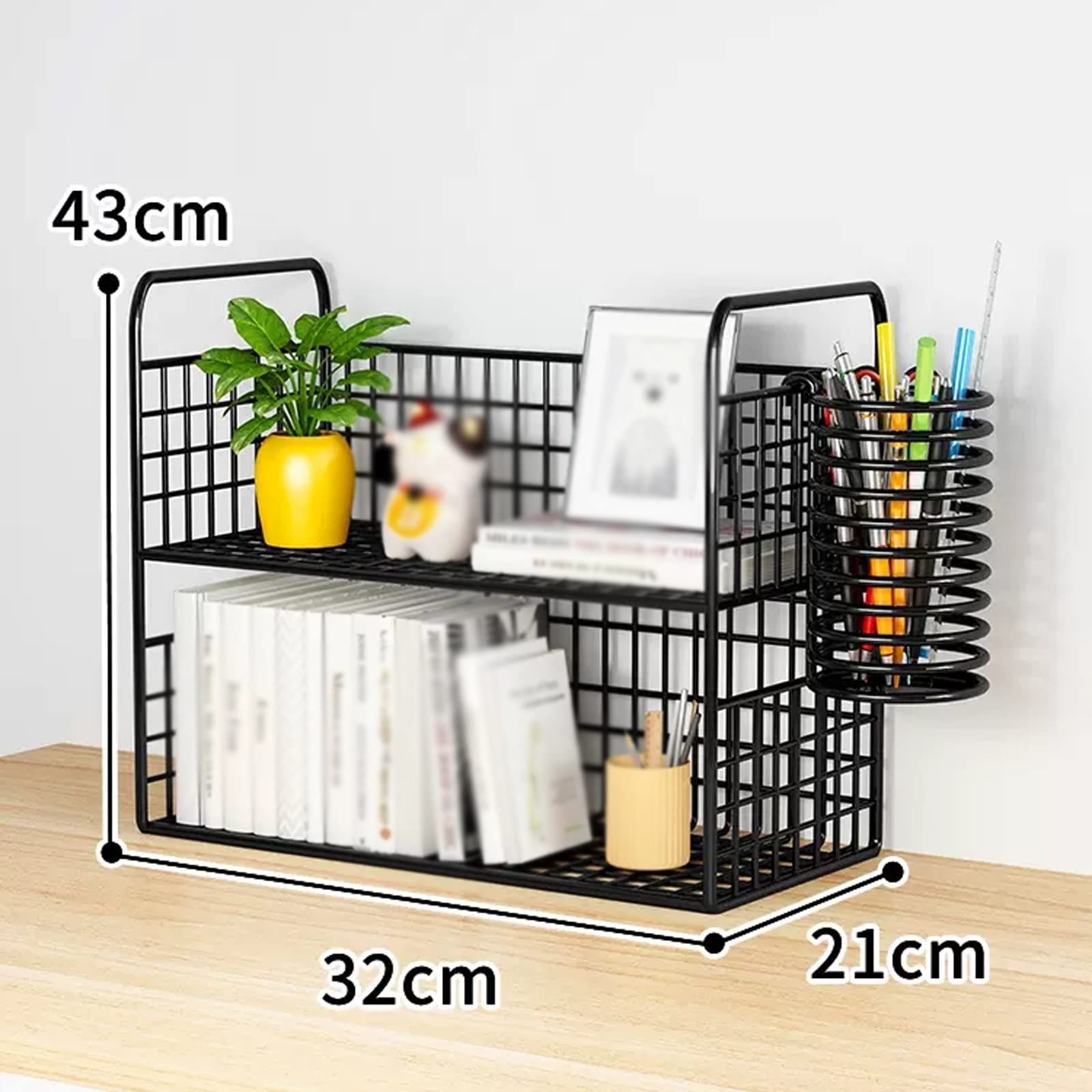 Amazon.co.jp: デスクトップオーガナイザー 2層デスクオーガナイザー