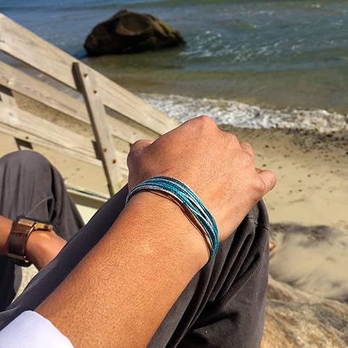 Miniatura 301 de Surfer Bracelets for Men - Handmade Surfer Rope Adjustable Friendship Bracelets - Surf String Bracelet for Couple Women Men Waterproof Beach Jewelry