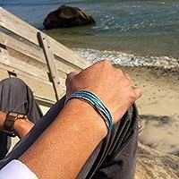 Vista 301 de Colorful Bracelet for Men and Women with Hematite Stones: Handmade Designer Adjustable Multistrand String Knotted Macrame Friendship Bracelet