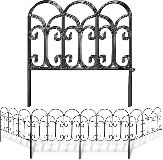 Amagabeli Decorative Garden Fence Coated Metal Outdoor Rustproof 18in X 7 5ft Landscape Wrought Iron Wire Border Fencing Folding Patio Fences Flower Bed Barrier Section Panel Decor Picket Edging Black Amazon Ca Patio Amagabeli Decorative Garden Fence Coated Metal Outdoor Rustproof 18in X 7 5ft Landscape Wrought Iron Wire Border Fencing Folding Patio Fences Flower Bed Barrier Section Panel Decor Picket Edging Black Amazon Ca Patio