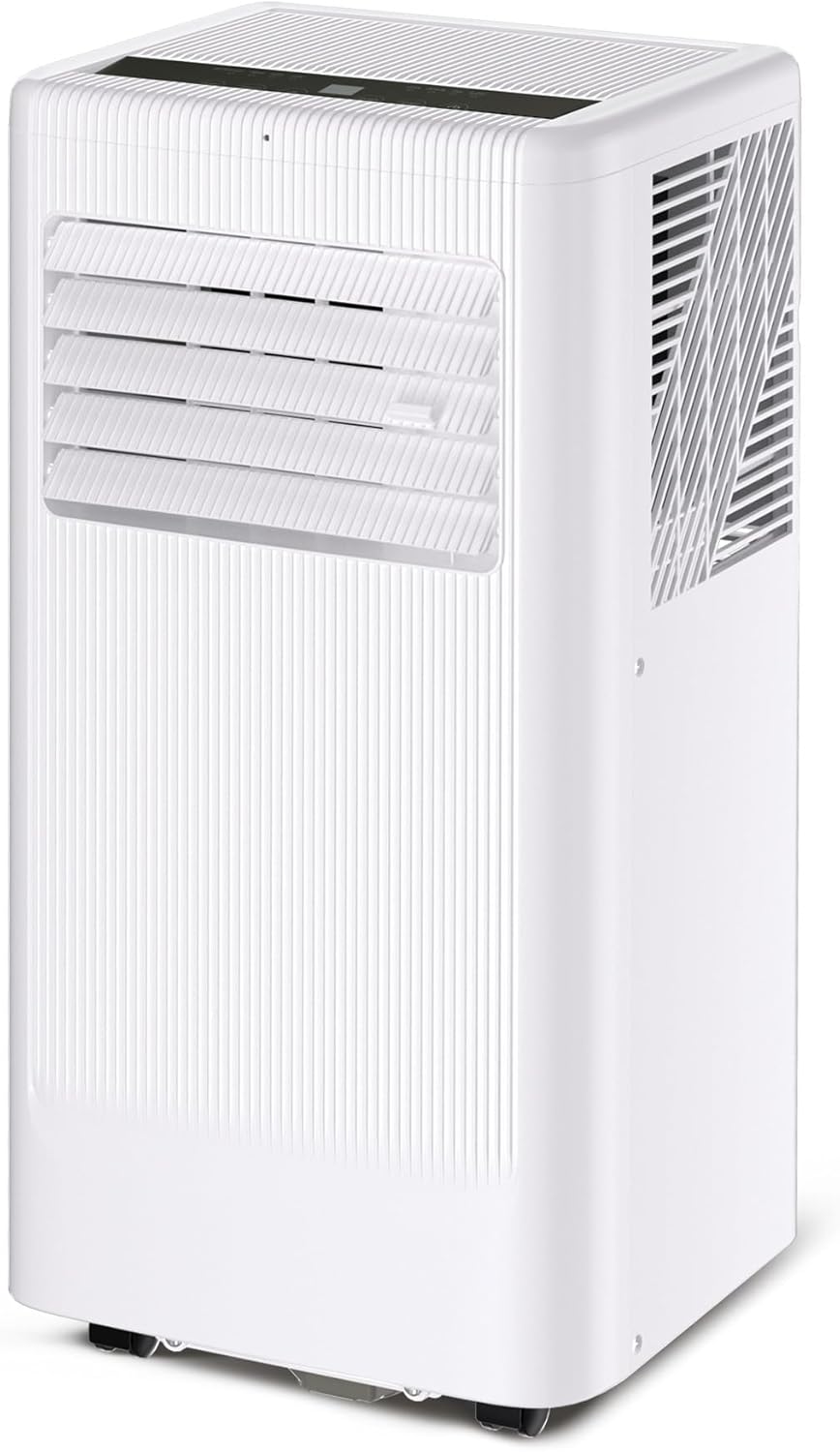 ( incomplete) 8K Mobile Air Conditioner New Model A White Body/White Top Cover AC Unit with Remote Control Cools Up to 420 Sq. Ft., 3 In 1 Standing AC Cooling/Dehumidifier/Fan/LED Display/Window Kit White 8000