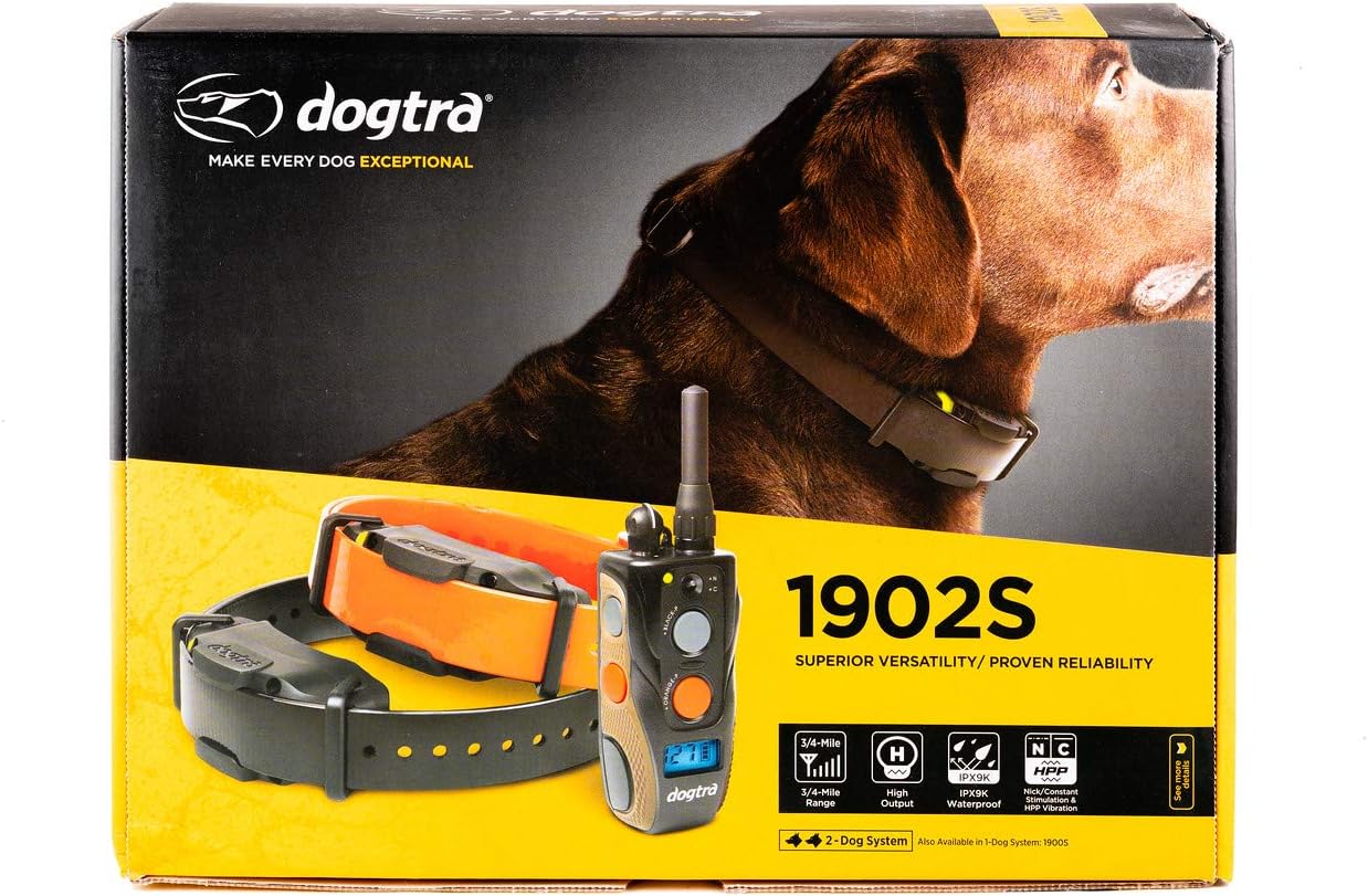 Dogtra 1902S 2 Dog Training Collar with Remote -3/4 Mile Range Dog Locator - Includes Extreme Consumer Products Soft Silicone Pet Grooming Glove
