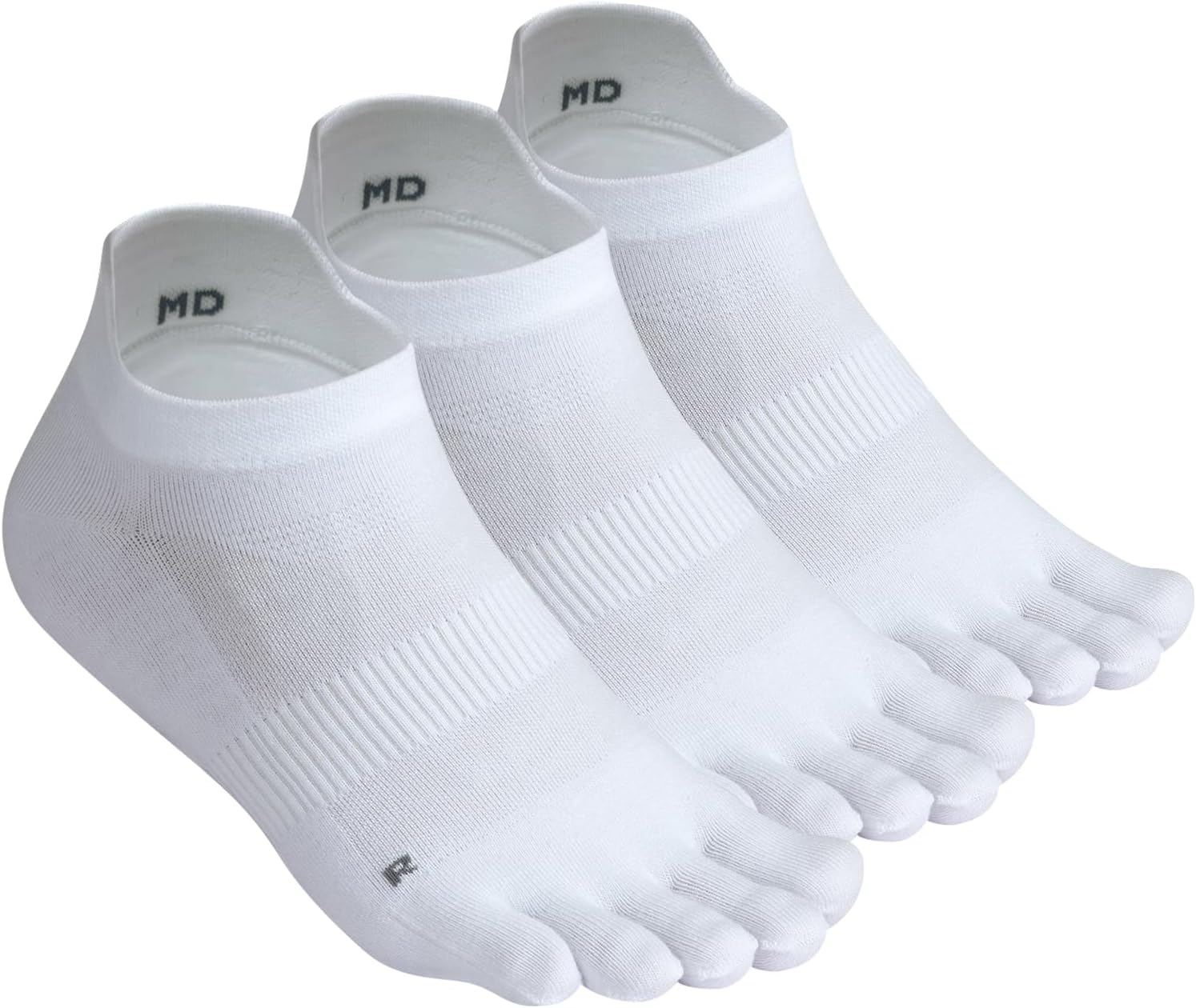 Meaiguo Toe Socks for Men Women Coolmax Ankle Five Finger Socks for Running Athletic Breathable Lightweight,3 Pairs