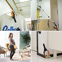 Vista 7 de Paquete de 2 herramientas de agarre extra largas de 43 pulgadas, herramienta de recogida plegable con mandíbula giratoria de 360° + imanes