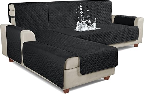 KinCam Fundas de sofá modulares 100% impermeables, fundas reversibles en forma de L, 3 piezas, fundas de sofá para tumbonas seccionales, para