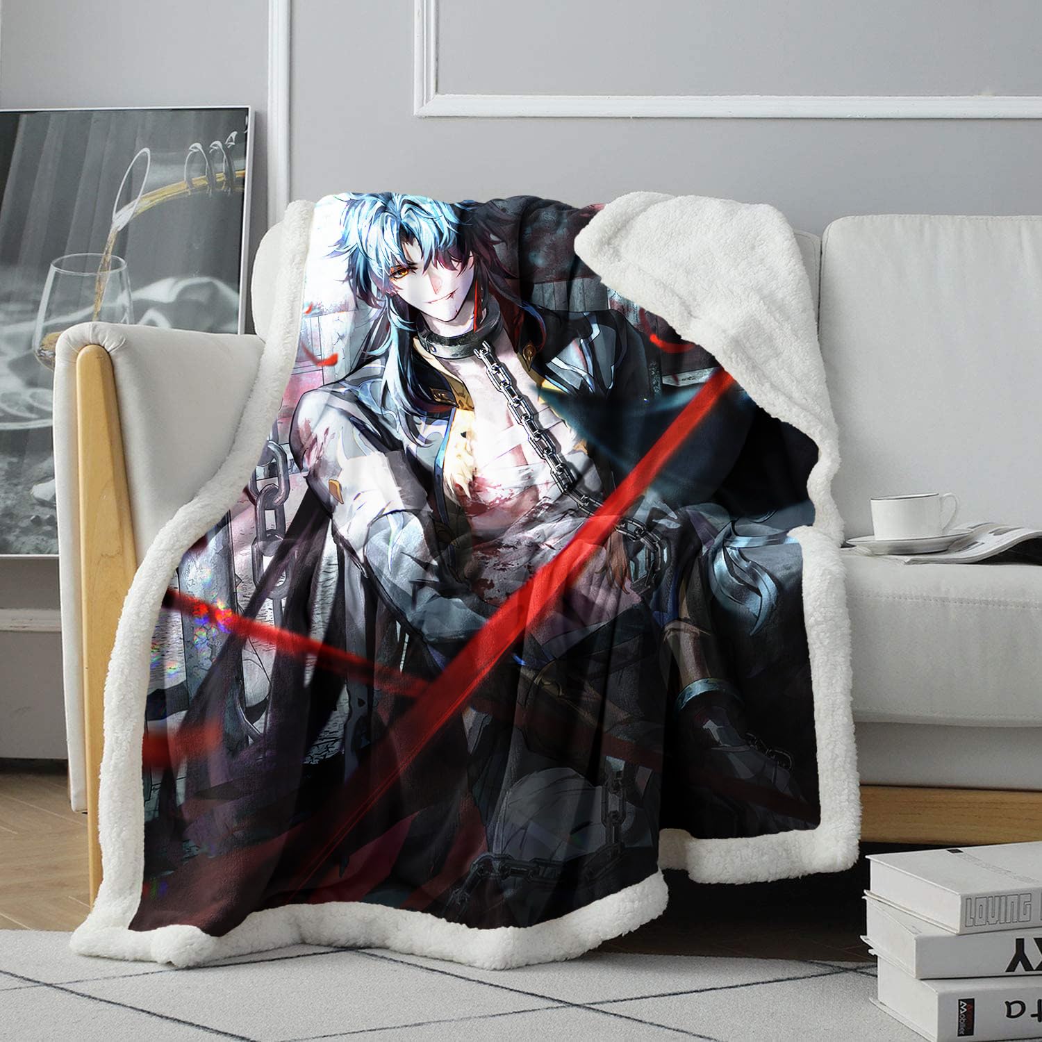 CHTLIFQ Fashion sherpa Throw Printed sherpa Honkai Star Rail Blade Blanket Soft sherpa All Seasons Girls, Boys, Adults, Teen, Kids 47.3x59 inches sherpa （120x150cm）