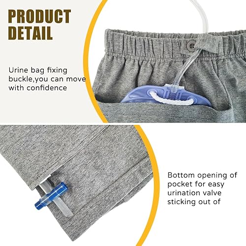 Miniatura 2 de 2 PCS Postoperative Care Ostomy Stoma Shorts for Nephrostomy Bag and Catheter Leg Bag, Comfortable, Machine Washable