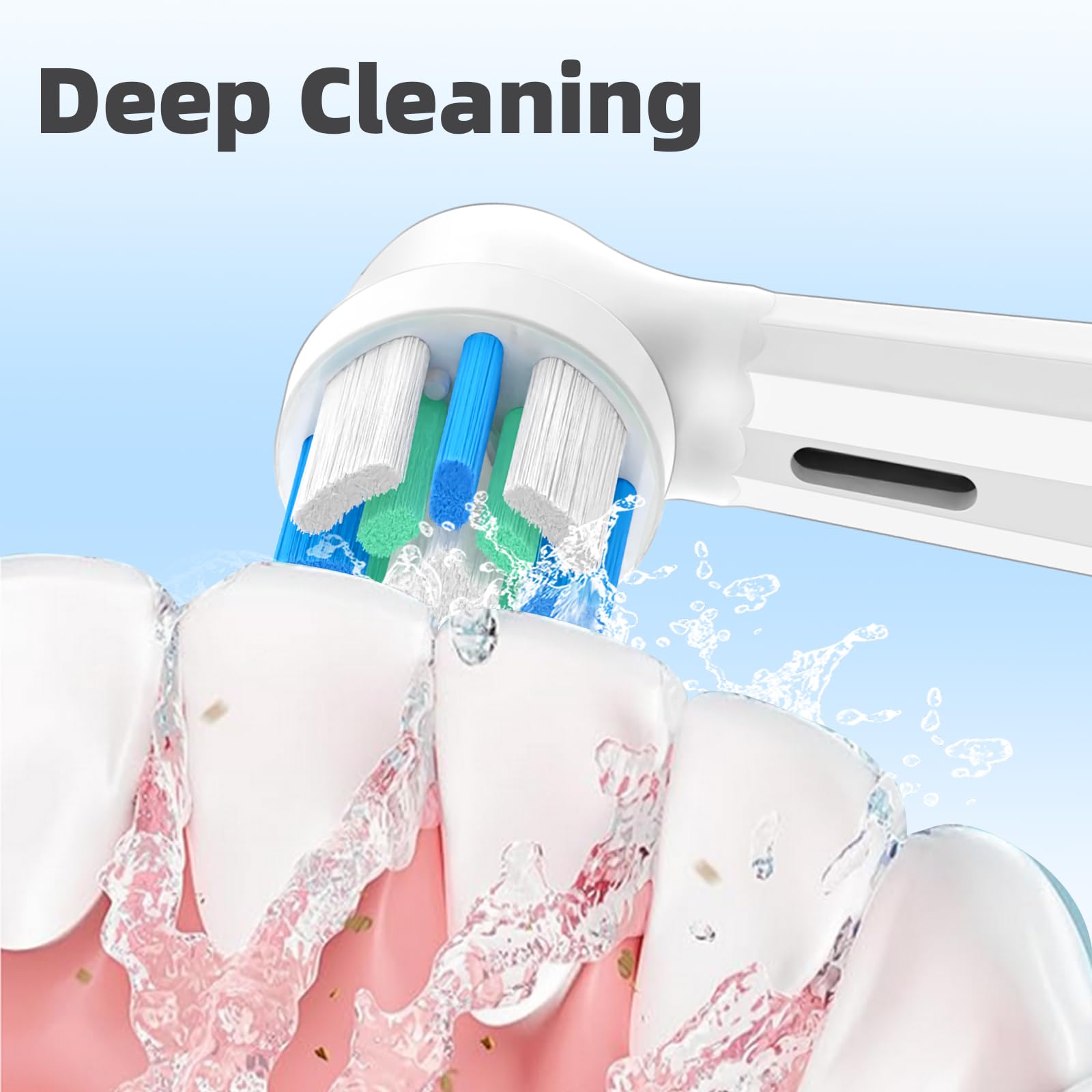 12 Pcs IO Replacement Heads Compatible with Oral B IO 2/3/4/5/6/7/8/9/10 Electric Toothbrush, Brush Heads for Teeth Clean Compatible with Oral B IO (Black/White) - 4