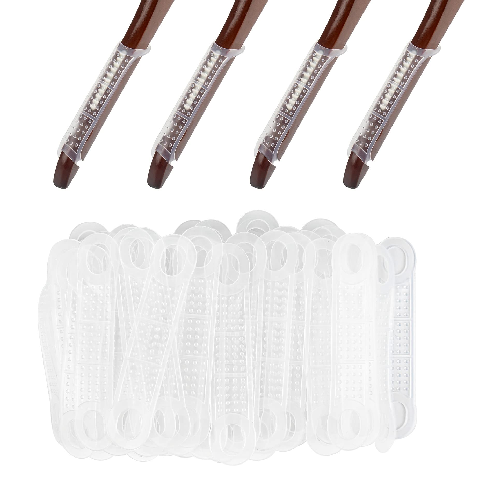 Bandes antidérapantes pour cintre anti-chute de vêtements transparentes pour cintres en bois