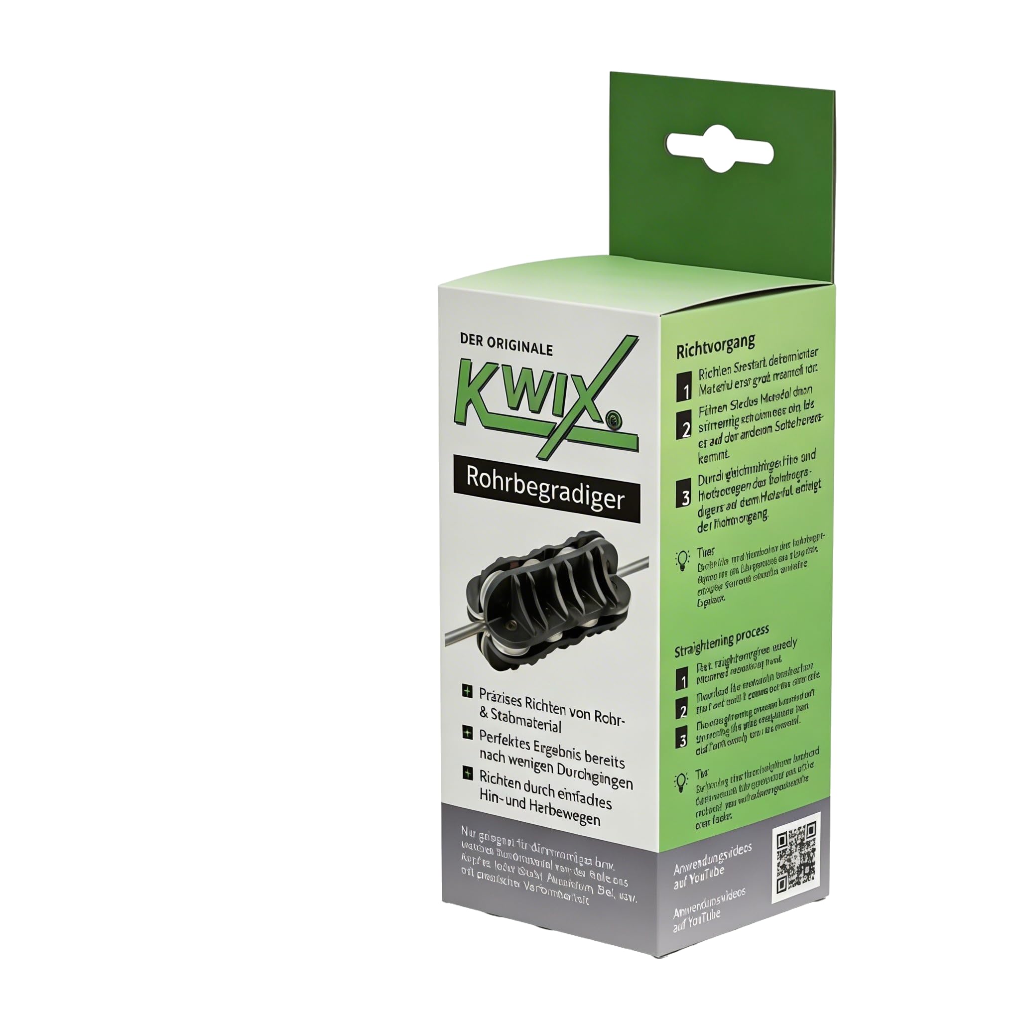 KWIX® Raddrizzatore per tubi in acciaio, tubo in rame, tubi dei freni, tubi refrigeranti | allineare professionalmente i prodotti (1/2")