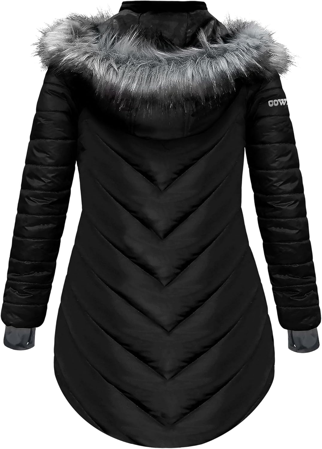 ActionHeat Women's NFL 5V Battery Heated Long Puffer Full-Zip Hoodie Jacket - Image 5