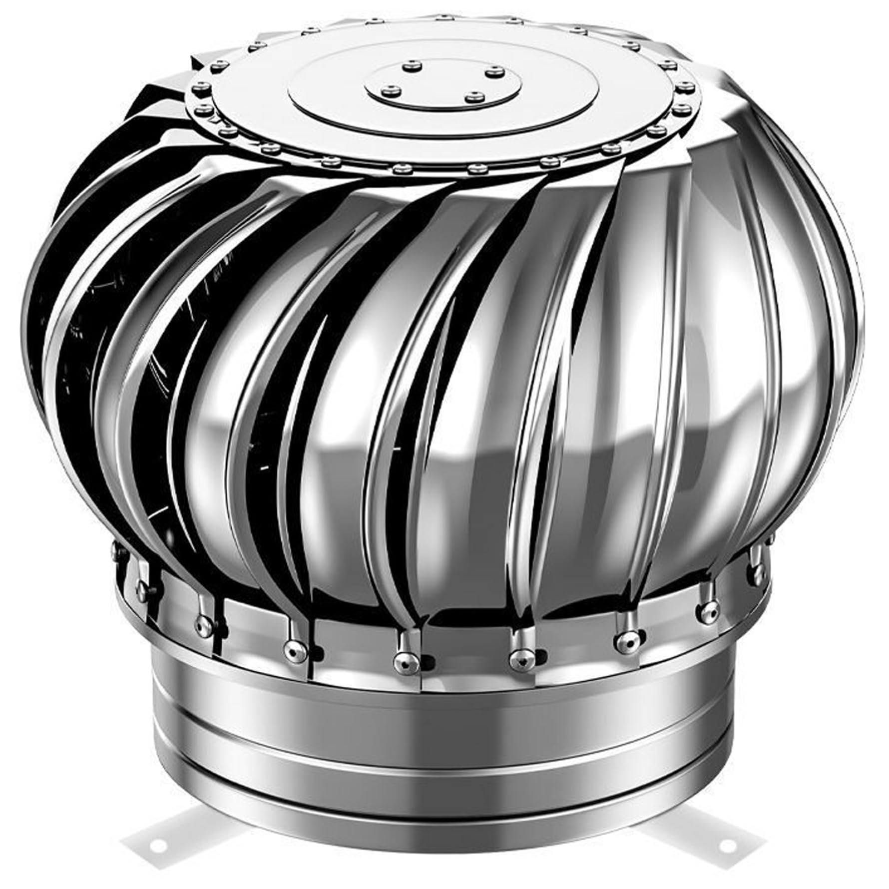 Ventilateur de toit rotatif pour stopper l'humidité et ventiler le grenier en inox 110mm
