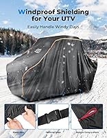 Vista 4 de Funda UTV KEMIMOTO de 2 plazas Compatible con CFMOTO ZForce 800 950 500 / Uforce 600 800 1000, Protección para todo clima con tiras reflectantes