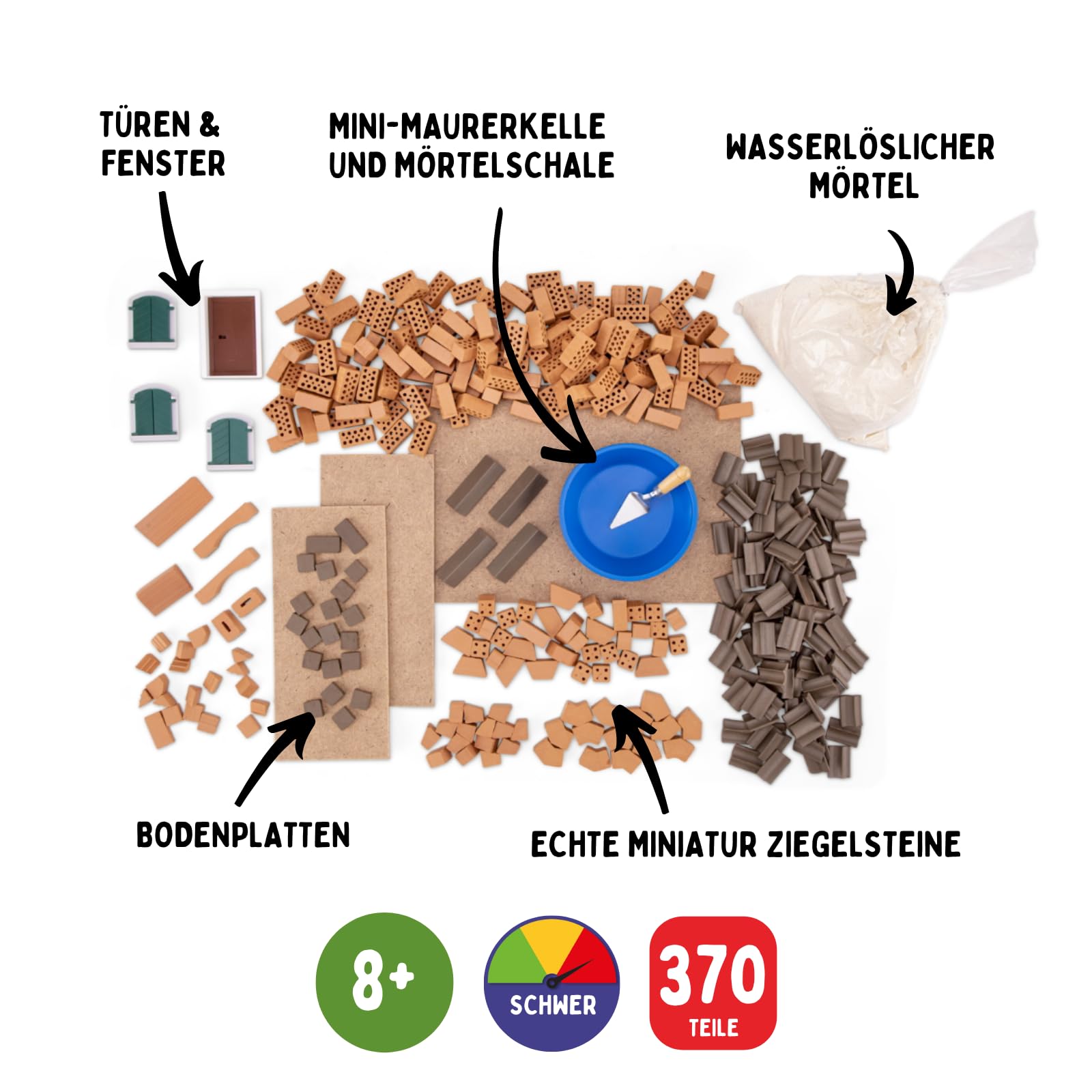 teifoc Historisches Haus - Steinbaukasten 4900, Modellbau +300 Bauteile | Bastelset für Mädchen und Jungen ab 8 9 10 Jahren, Motorikspielzeug für Kinder, DIY Set mit Mini Ziegelsteinen, 3D Puzzle