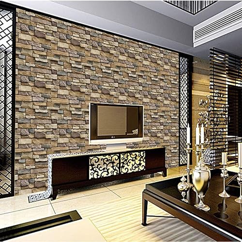 Miniatura 5 de 393 x 17.71 pulgadas, papel de contacto de madera natural marrón oscuro para pelar y pegar, papel tapiz de madera artificial vintage para uso en