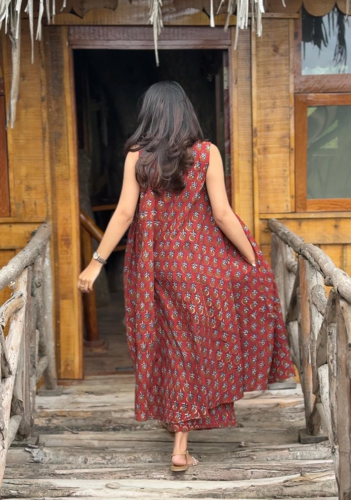 ANNI Designer Ensemble de coordination ethnique pour femme | Ensemble de pantalons Kurta | Ensemble Palazzo Kurta | Ensemble élégant en coton pour femme, coordonnées pour les festivals