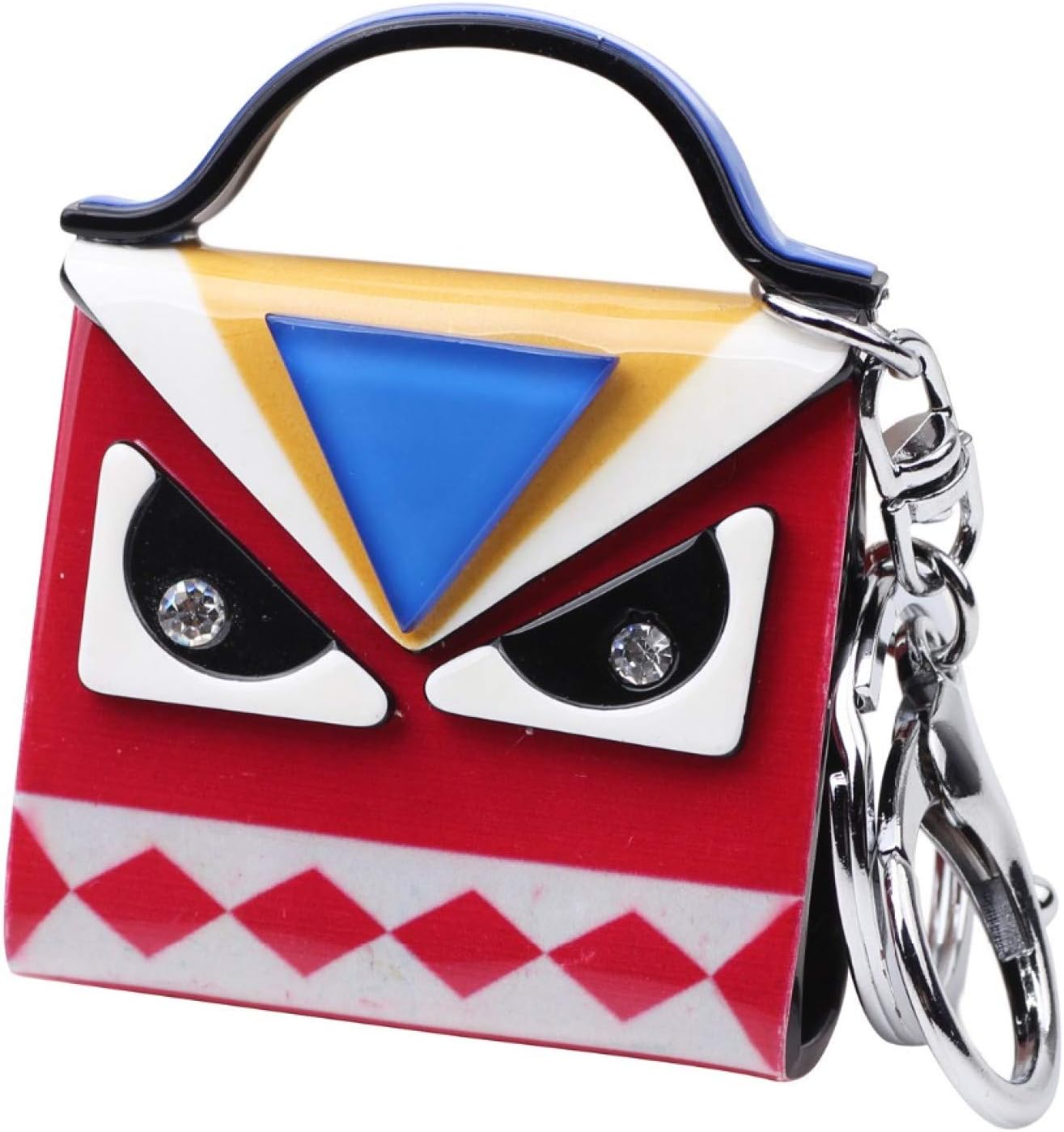 Llavero con Forma de Bolso con patrón de pájaro, Llavero para Mujer, Llave de Bolso para niña