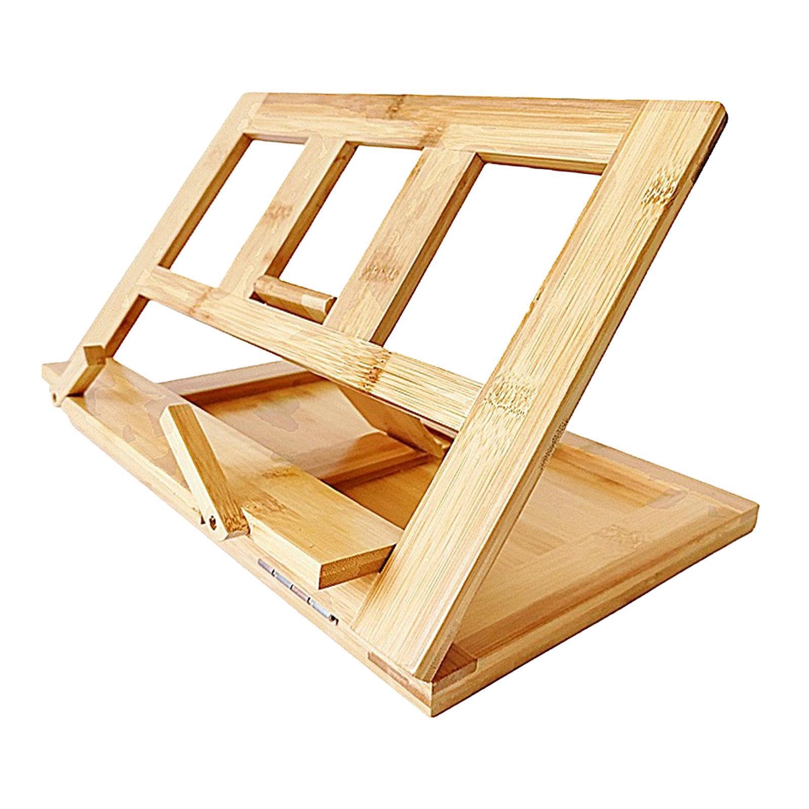 Supporto per spartiti musicali pieghevole per tastiera, leggero e portatile, espositore per spartiti musicali e ricette, supporto per tastiera, marrone, 33.5x23.5x2.5 cm