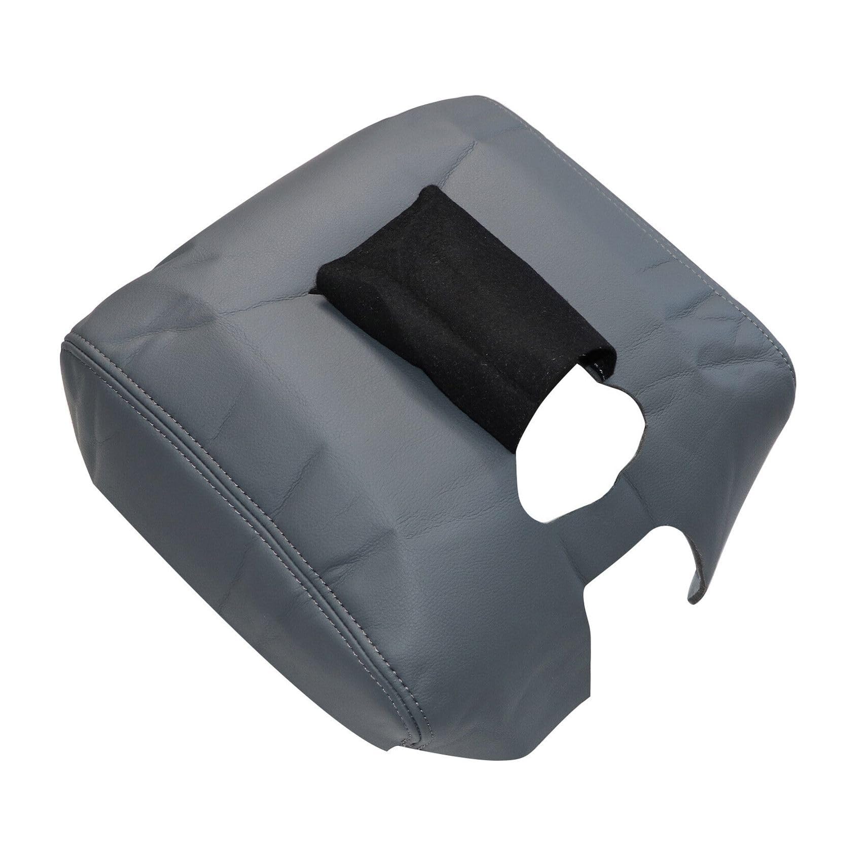 YIZISECCE Fits Leather Console Lid Armrest Cover Gray F22CS12LCLACG15002500