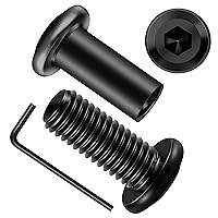 Vista 61 de Mywish M5 x 8mm 20 piezas de tornillos de cabeza plana con rosca hexagonal, pernos de acero inoxidable 304 para muebles con rosca completa, óxido