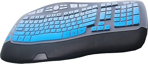 Miniatura 6 de Logitech K350 MK550 MK570 - Funda de silicona para teclado inalámbrico, Logitech K350 MK550 MK570 (color azul degradado)