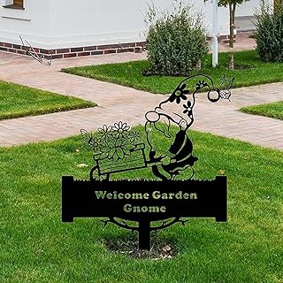 RemeeHi 妖精 welcome 地面に刺す ガーデニング ガーデンオブジェ ガーデン雑貨 プレート オブジェ アイアンプレート インテリア 庭 飾り 園芸 インテリア 北欧 (welcome)