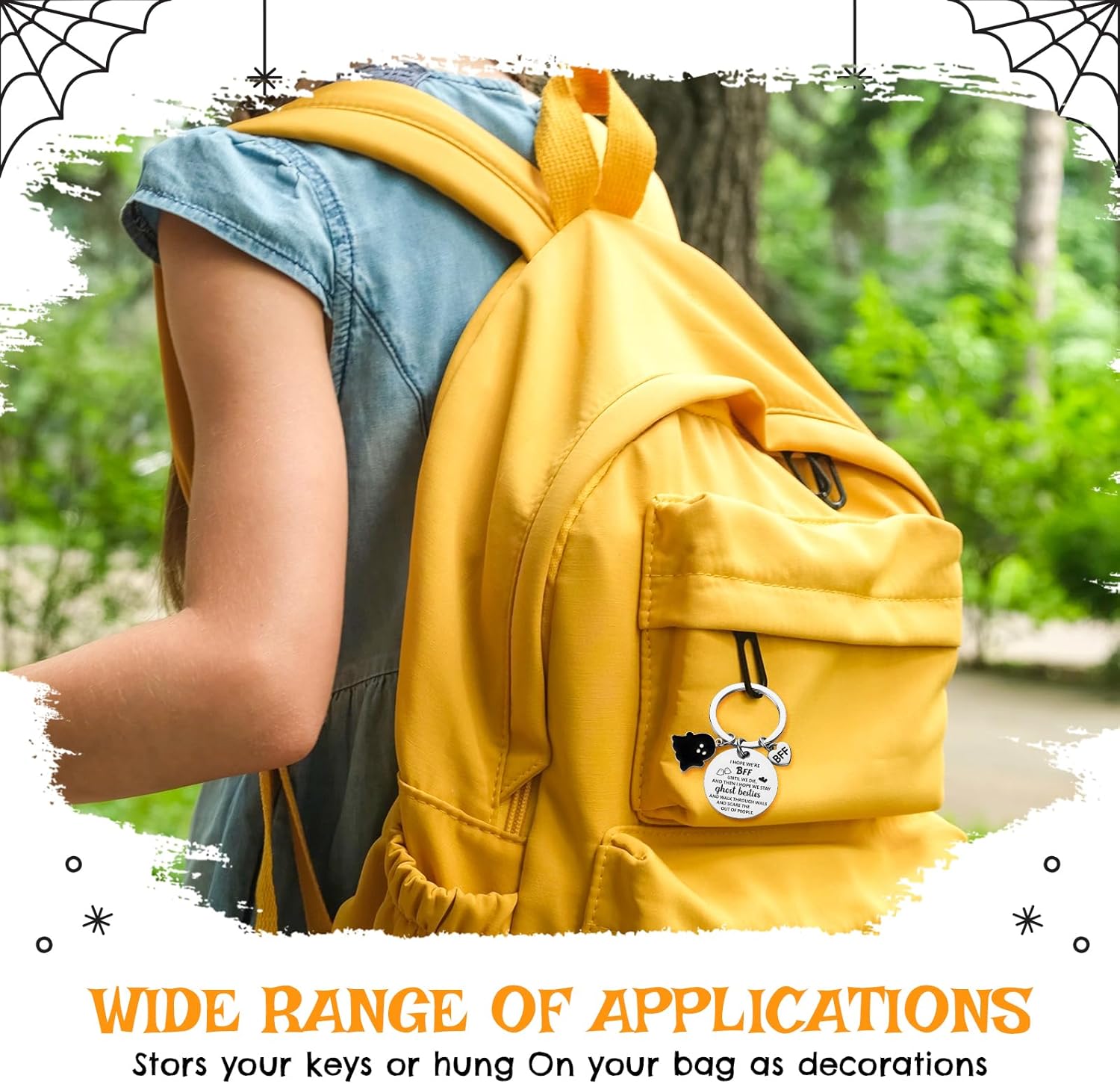 Tondiamo 2 Pcs Best Friend Funny Keychains for Women Cute Ghost Bestie Gifts Long Distance Stuff for 2 Christmas Halloween Gifts for Friends - Image 7