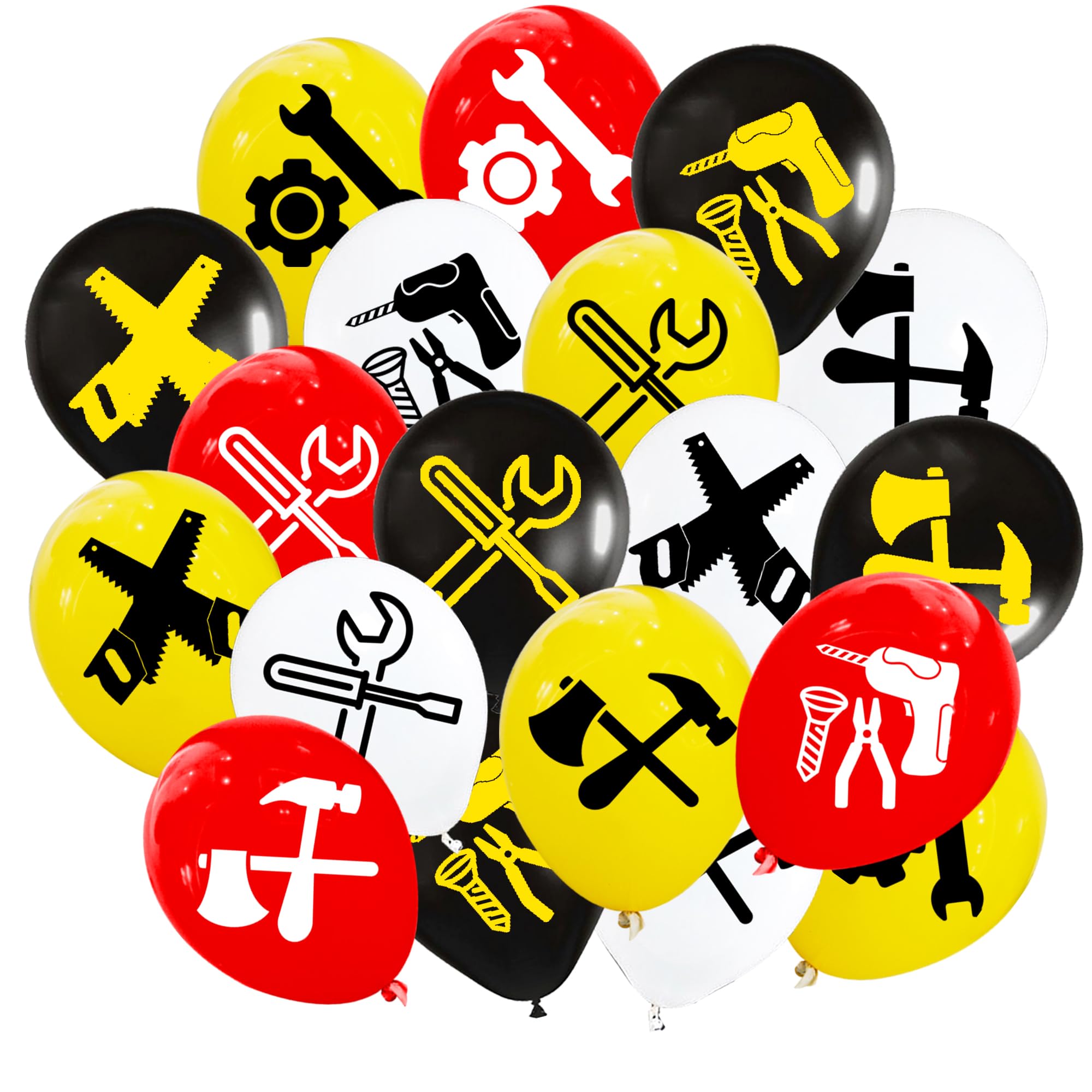 PIBIMoicy 50 Pcs Tools Balloon Maintenance worker Toolbox Mechanic Electrician Great father Party Favors Supplies Camping Themed Birthday Baby Shower