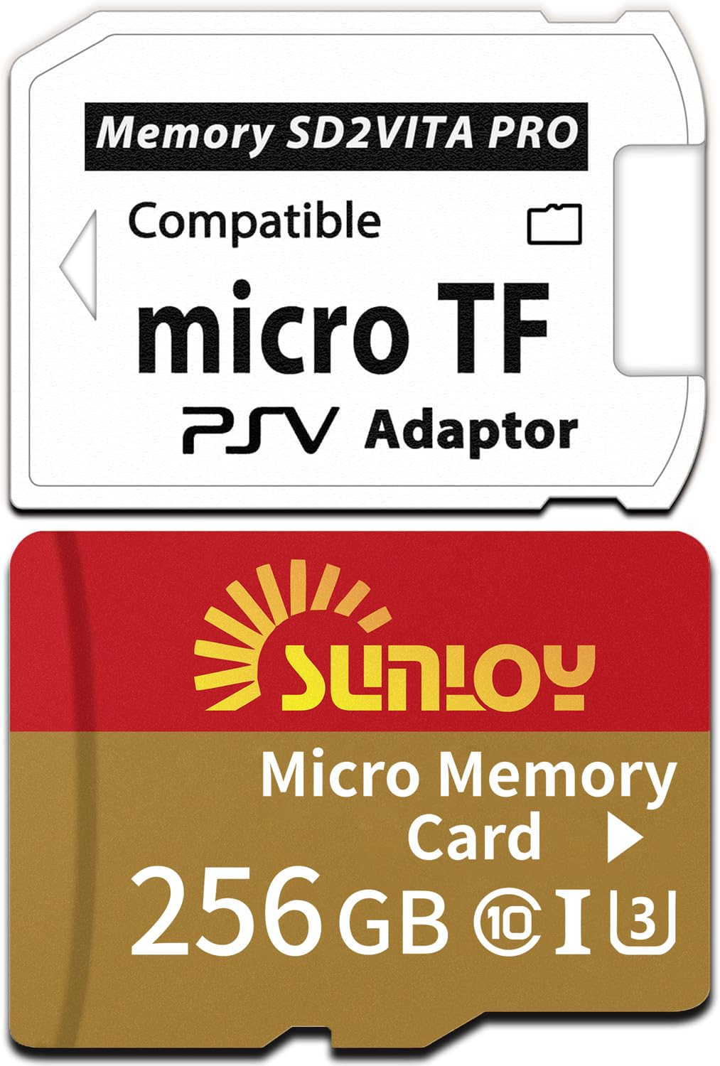 SD2Vita 6.0 PS Vita Memory Card Adapter with 256GB Micro SD Card
