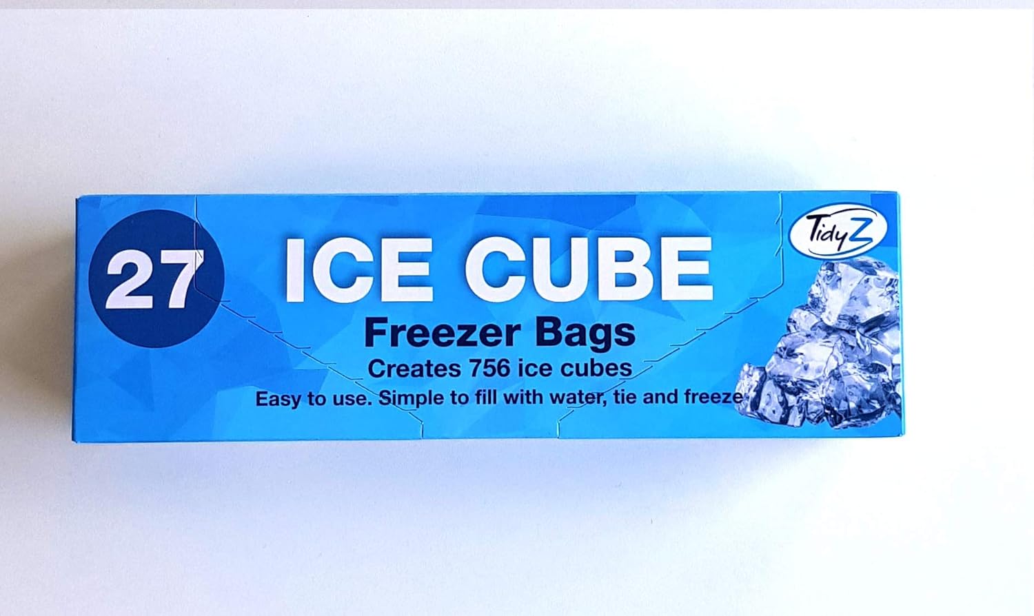 2 X 27 Ice Cube Freezer Bags Clear Fridge Freezer Plastic BBQ Party 756
