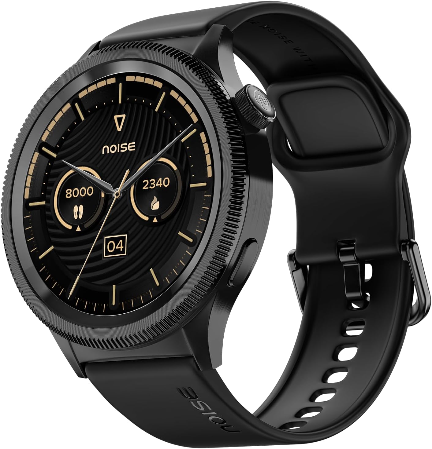 - Noise Newly Launched Halo 2 Smart Watch 1st Ever Functional Rotating Dial (Axe-Cut Bezel), 1.43" AMOLED, Stainless Steel Build, Custom Transition Effects, BT Calling, Health Suite (Jet Black)