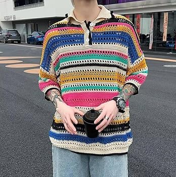 Amazon | [WANSHIX] 透かし編み 薄手 涼しい ポロシャツ
