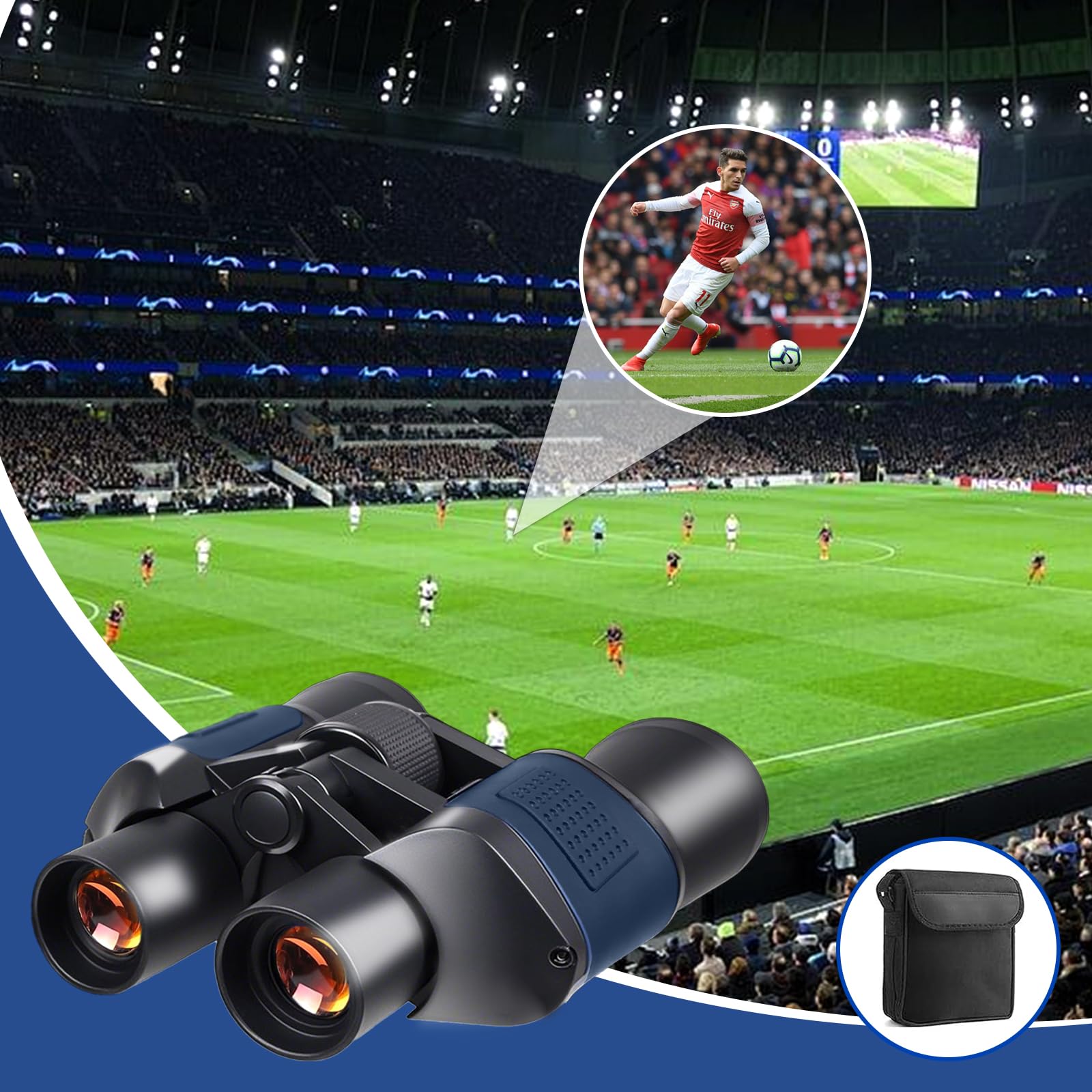 Jumelles 20 x 50 pour Adultes avec Vision Nocturne BAK4 Prism FMC Objectif HD Jumelles compactes étanches avec Adaptateur Smartphone pour l'observation des Oiseaux, Les Voyages, la Chasse, Le Sport - 2