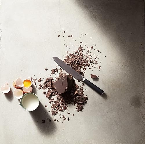 Miniatura 4 de Material, Cuchillo de pan dentado de 6 pulgadas, cuchillo de pan para pan casero, cuchillo de cocina dentado, hoja inspirada en Santoku de acero