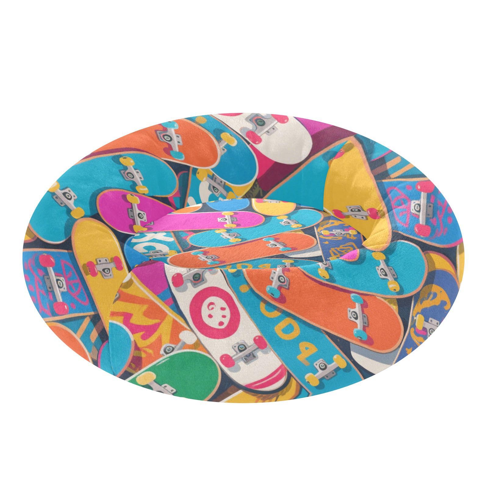 Planche à roulettes et lit apaisant anti-anxiété pour chaton de petite taille S - Coloré