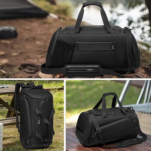 Miniatura 9 de Bolsa de lona para viajes, bolsa de gimnasio para hombres, bolsas deportivas impermeables con compartimento para zapatos, bolsa de mano para hombres