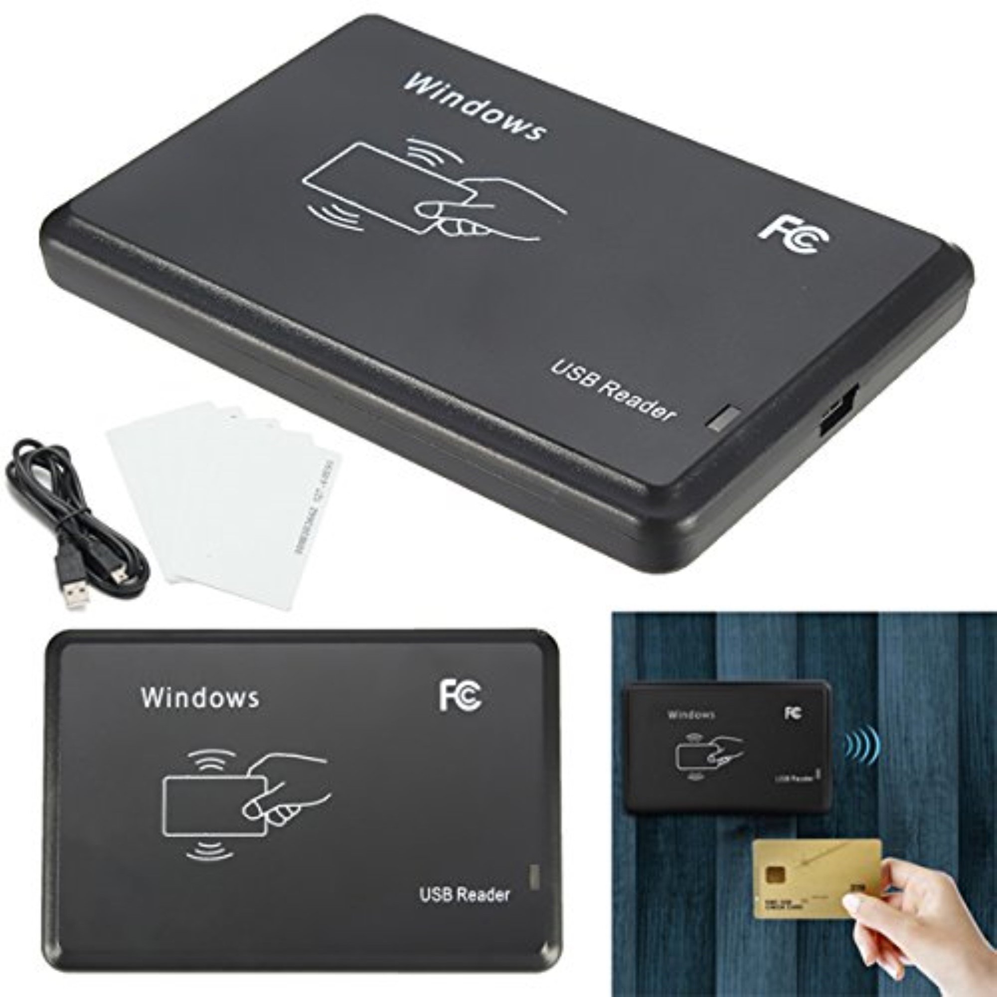 PremiumAV USB Interface Contactless Proximity Sensor ID Card Reader (Black)-image-23
