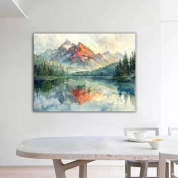 絵画　わりと大型の風景画です Amazon.co.jp: 富士山の絵 風景画 ポスター アートパネル 富士山