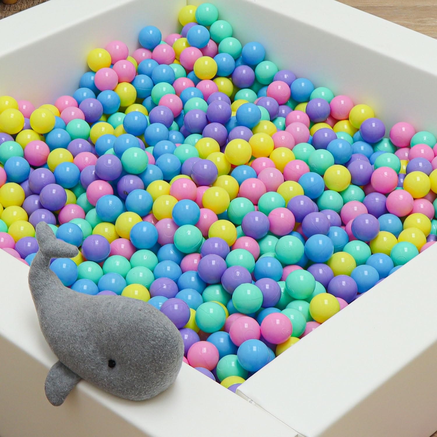 Lot 100 Balles Piscine Bébé 5,5 Cm – Boules Plastique Colorées Dès La Naissance, Sans Odeur, Testées Sans Nocifs Pour Enfants & Animaux