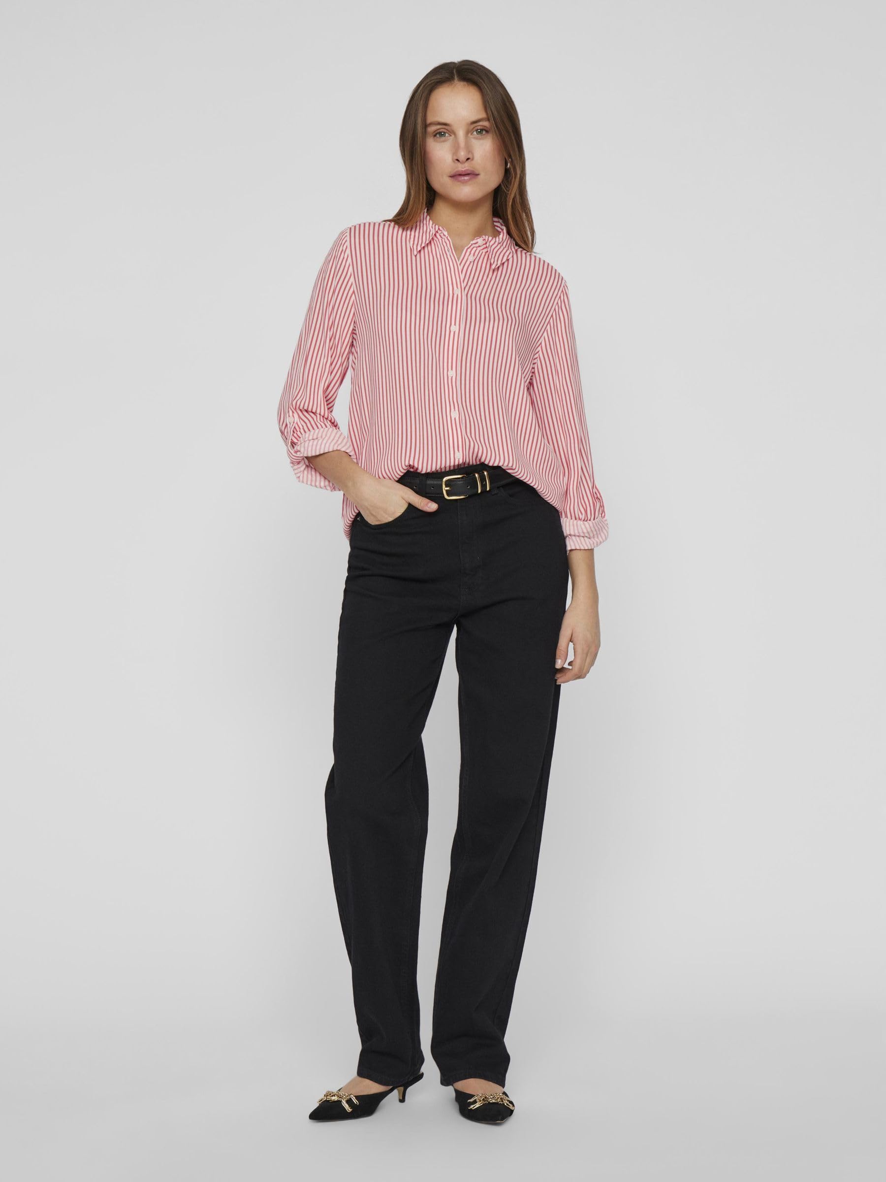 Vila Damen Virosa L/S Shirt - Noos Virosa L/S Shirt - Noos (1er Pack)